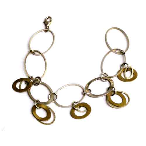 Imagen pulsera plata motivos varios plateado/dorado modelo 3